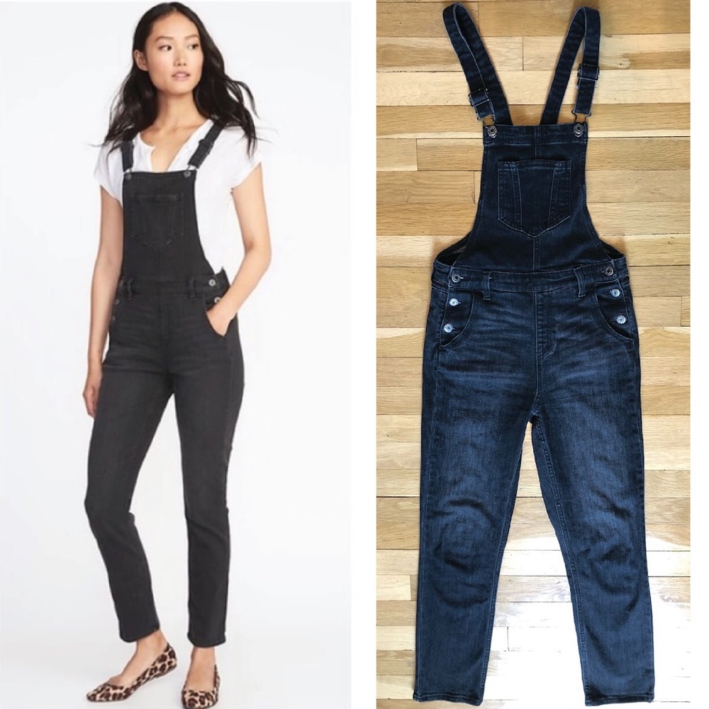 Old Navy Black/Gray Overalls size 4